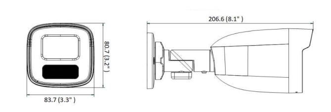 Wymiary kamery IPC-B180HA-LUF/SL Wymiary kamery IPC-B180HA-LUF/SL